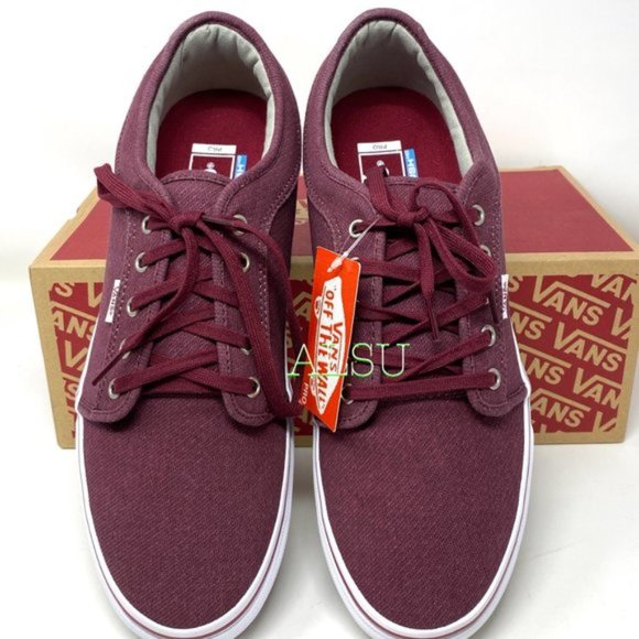 VANS Chukka Low Top Canvas Red Wine Casual Women’s Size 9 Sneakers VN000ZUMGPK - Picture 6 of 11